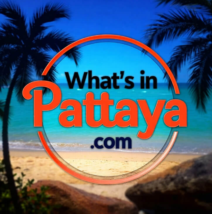 What's in Pattaya logo on a tropical beach