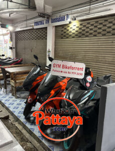 Outside Gym motorbike rental in Pattaya
